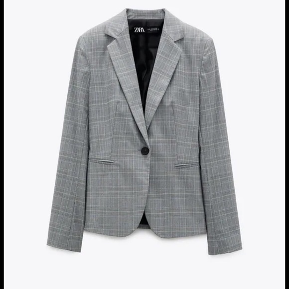 NWT Zara Check Tailored Blazer